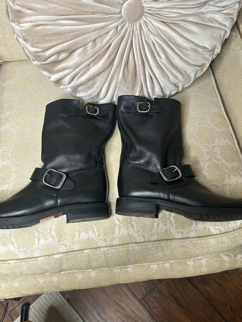 ❤️ FRYE LEATHER VERONICA HARNESS SHORT WOMENS BOOTS MOTO INSPIRED GRUNGE, BOHO